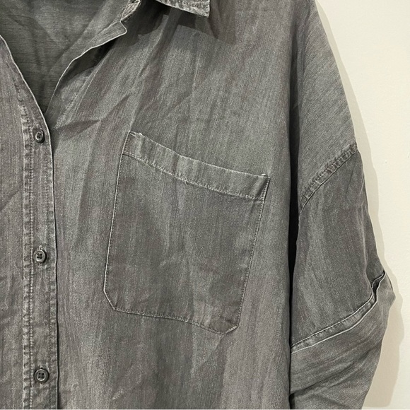 Time & TRU Black Chambray Utility Top Shirt Blouse size XXXL (22) - Picture 5 of 7